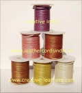 Metallic Round Leather Cords 