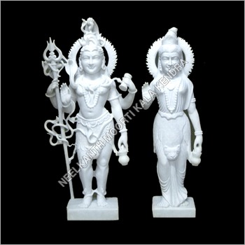 Polishing Marble Shiv Parvati Statue