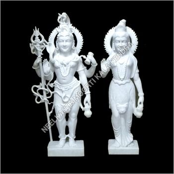 Marble Shiv Parvati Statue