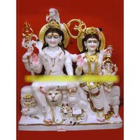 Marble Shiv Parvati Statue