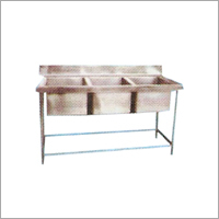 Three Sink Wash Unit