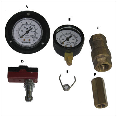 Pressure Meter,N.R.V.,Paddle Switch & Springs