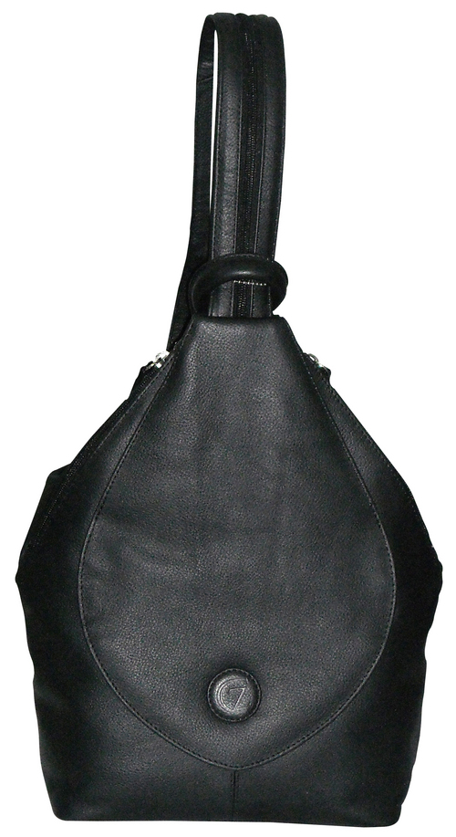 Black Leather Rucksack