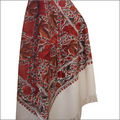 Aari Work Shawls - Silk & Wool, 60x60 Inches, Red | Elegant Style, Handcrafted, Intricate Aari Work, Durable Material, Luxurious Feel, Unique Designs