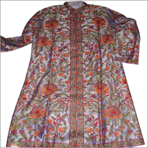 Aari Embroidery Silk Kurta