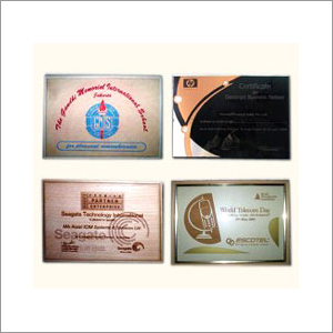 Award Certificate Plaque