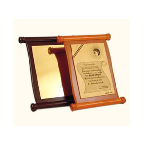 Scroll Plaque - Wood, Variable Size, Brown | Royal Charm, Imperial Splendor, Certificate Award