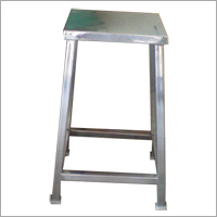 Stool - Stainless Steel, 16x16x18 Inches | Pre-assembled, Durable, Stable, Lightweight, Comfortable, A-frame Legs