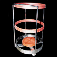 Trolley for Bottle - Steel 100cm Height Red 3 Tiers | Easy Transport Durable Design Swivel Wheels