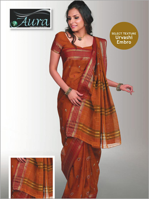 Select Texture Urvashi Embro Saree