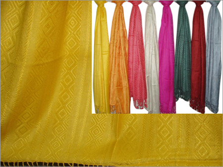 70% Silk, 30% Viscose (Diamond Stripes Check Plain) - 70x200cm, Yellow, Soft Texture Durable Fabric
