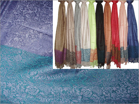 50% Silk 50% Viscose Zari Palla - 70x200cm, Purple | Soft, Natural Stretch, Absorbent, Smooth, Cozy