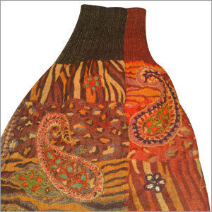 Wool Boiled Ari Embroidered Stoles