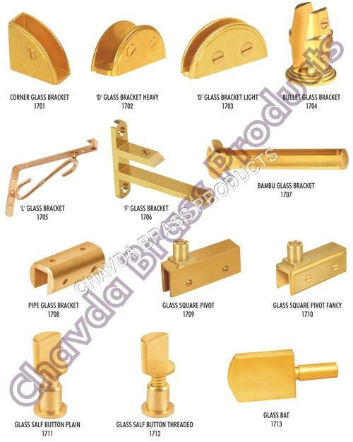 Brass Glass Brackets