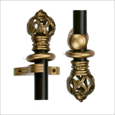 Ebony Wooden Curtains Rods