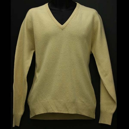 Formal Sweater - Cashmere, M Size, Pale Yellow | Lightweight, Soft Fabric, Warm Comfort, Formal Style