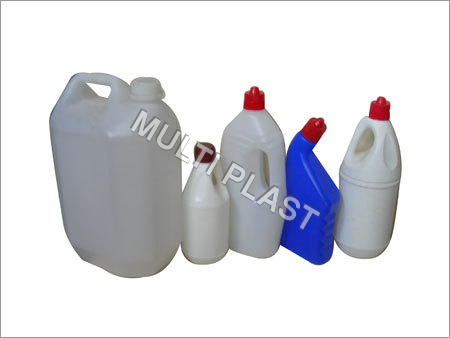 Toilet Cleaner Bottle - Plastic Round Shape Narrow Flip Top Lid | Fine Finish Robustness Lightweight Leak Proof