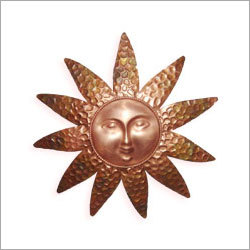 Metal Sun Face Wall Decor