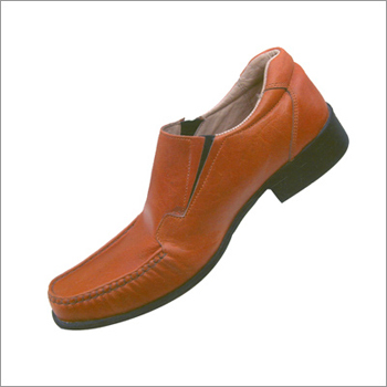 Men's Formal Shoes - Leather, Brown Slip-On | Comfortable, Durable, Flexible Sole, Contrast Stitching