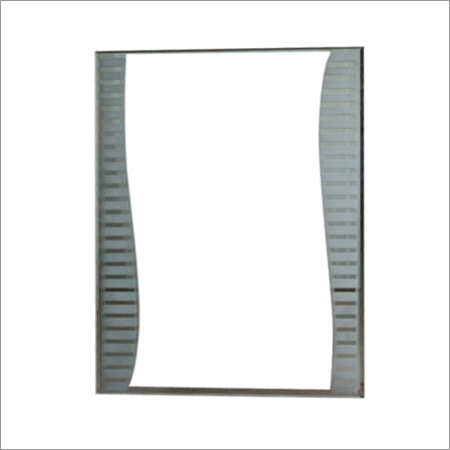 Mirrors - Glass Metal 24x36 Inches, Rectangular Wavy Frame, Clear Reflection, Stylish Durable Frame, Easy Wall-Mounted Installation