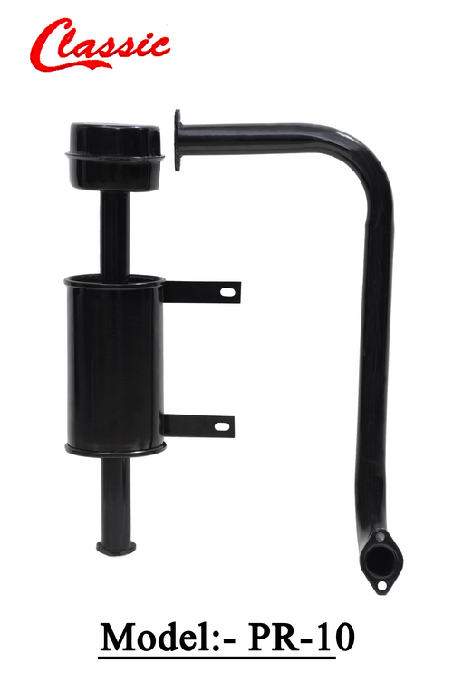 Silencer - Steel 10x5x3 in Black, Noise Reduction 20 dB, Engine Protection, Easy Installation