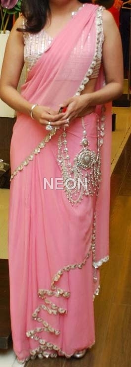 Pink saree