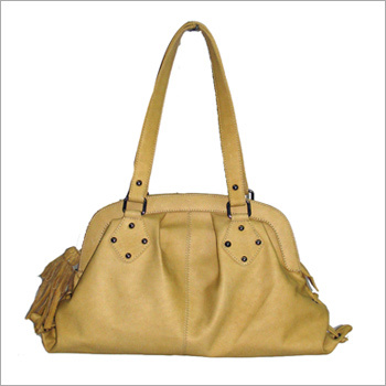 Small Leather Bags - Nappa Leather, 10x12x5 Inches, Beige | Zipper Closure, 2 Top Handles, Stylish Durable Design