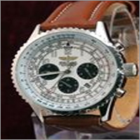 Watches - Stainless Steel, 44mm, White Dial | Leather Band, Quartz Movement, 3 ATM Water Resistance