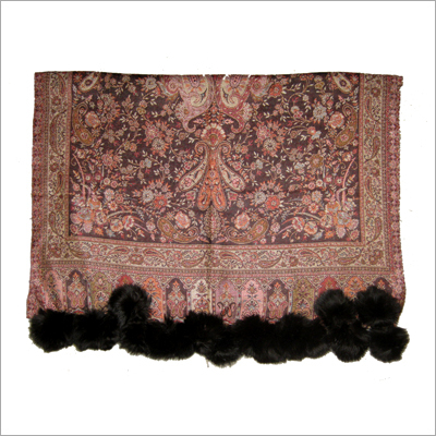 Viscose Fur Ball Stole