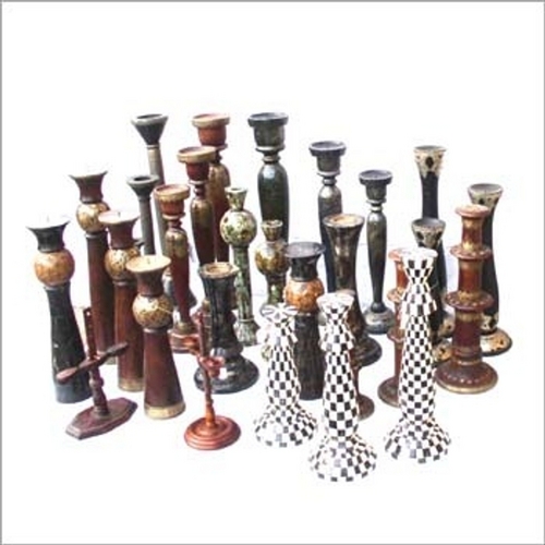 Bone Fitted Metal Stand and Metal Fitted Candle St