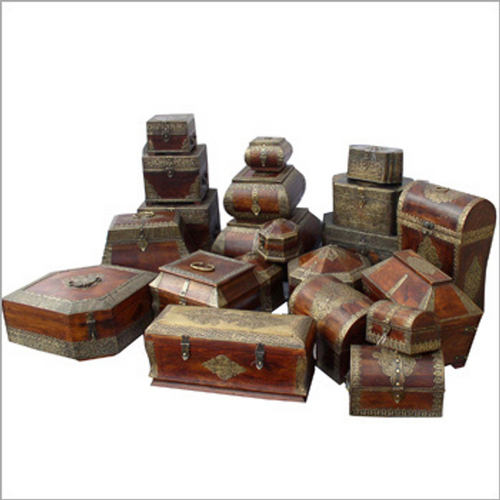 Metal Fitted Wooden jewelery Boxes