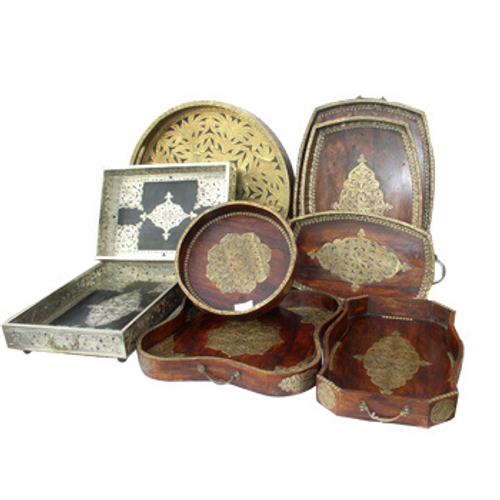 Metal Wooden Trays