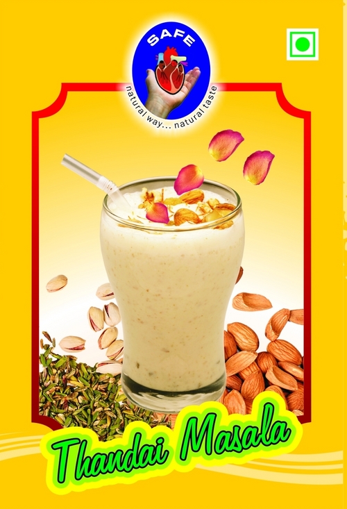 Instant Kesariya Thandai Masala - Light Saffron Powder, Cool Grinding | Natural Ingredients, Enhances Stamina, Improves Memory