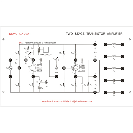 Two Stage Transistor Amplifier - PCB Material, 9V Power, 40dB Gain | High Gain, Low Noise, Stable Output, Compact Design