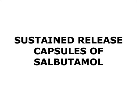 Sustained Release Capsule of Salbutamol