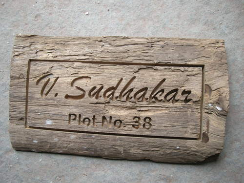 Wooden Name Plate Carvings