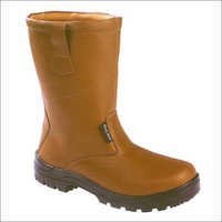 Rigger Boot - Water Repellant Chrome Tanned Buff Leather, Size 5-12 | Abrasion Resistant, Anti-slippery, Shockproof, Max Grip Sole, En 15268 Steel Toe