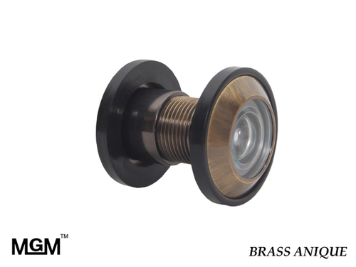 Brass Antique Door Viewer - Brass Material, 18mm to 57mm Length, 25mm Diameter | 180-Degree Viewing Area, Easy Installation, Multiple Finishes Available