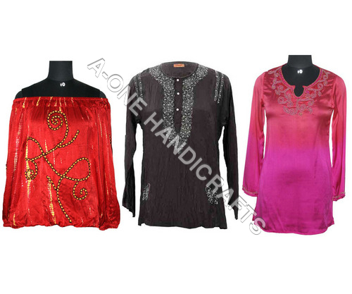 Women's Silk Tunic Tops