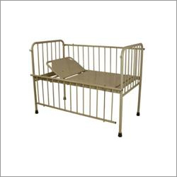 Baby Cot - Tubular Steel Frame, 1370 L x 760 W x 610 H mm , Adjustable Backrest, Durable Design, Easy Mobility on 100mm Castors