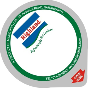 Heat Sealing Lids PS Lacquered Printed & Embossed