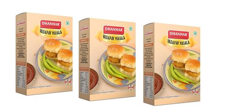 Dhanhar Mumbai Vada Pav Masala Powder Spicy & Tasty Mix | Hygienically Packed | No Preservatives | 100 Gram (Pack of 3)