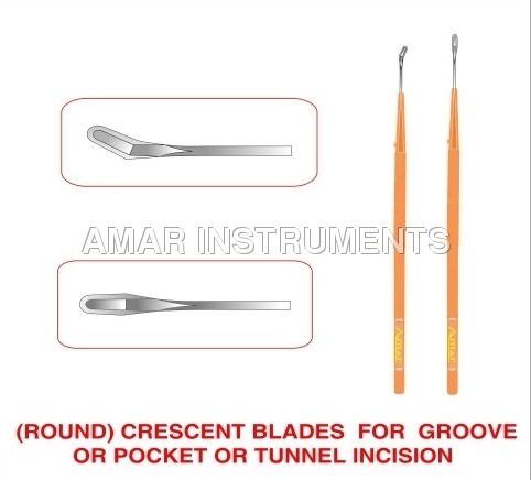 Crescent Blades For Groove/Pocket/ Tunnel Incision
