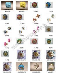 Tempered Glass Ceramic Painted Knobs