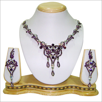 Designer Crystal Studded Necklace Set