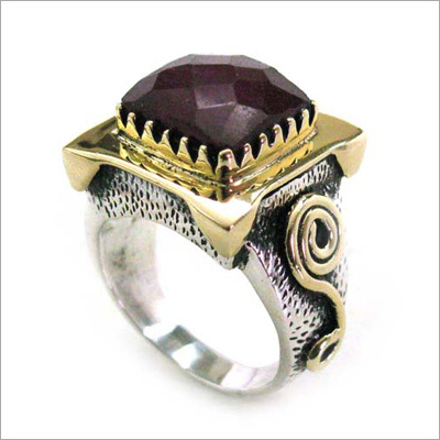 Stone Studded Silver Rings