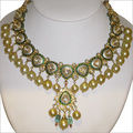 22K Gold Necklace with Polki / South Sea Pearl 