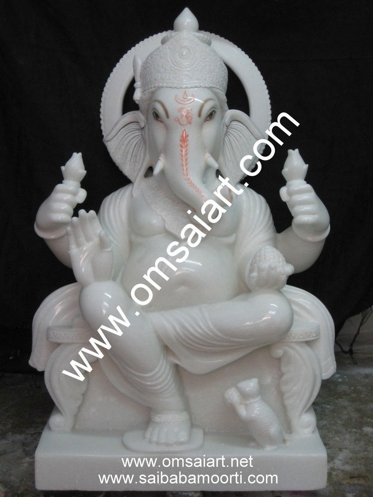 White Marble Ganesh Statue