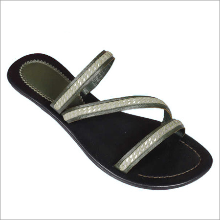 Designer Women Sandal Casual - Leather Black Flat Heel | Stylish Design Extra Comfort Durable Elegant Look Perfect Fit