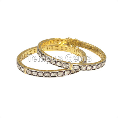 Rose Cut Diamond Bangles